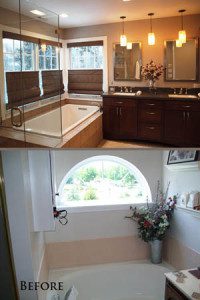 master bathroom before and after