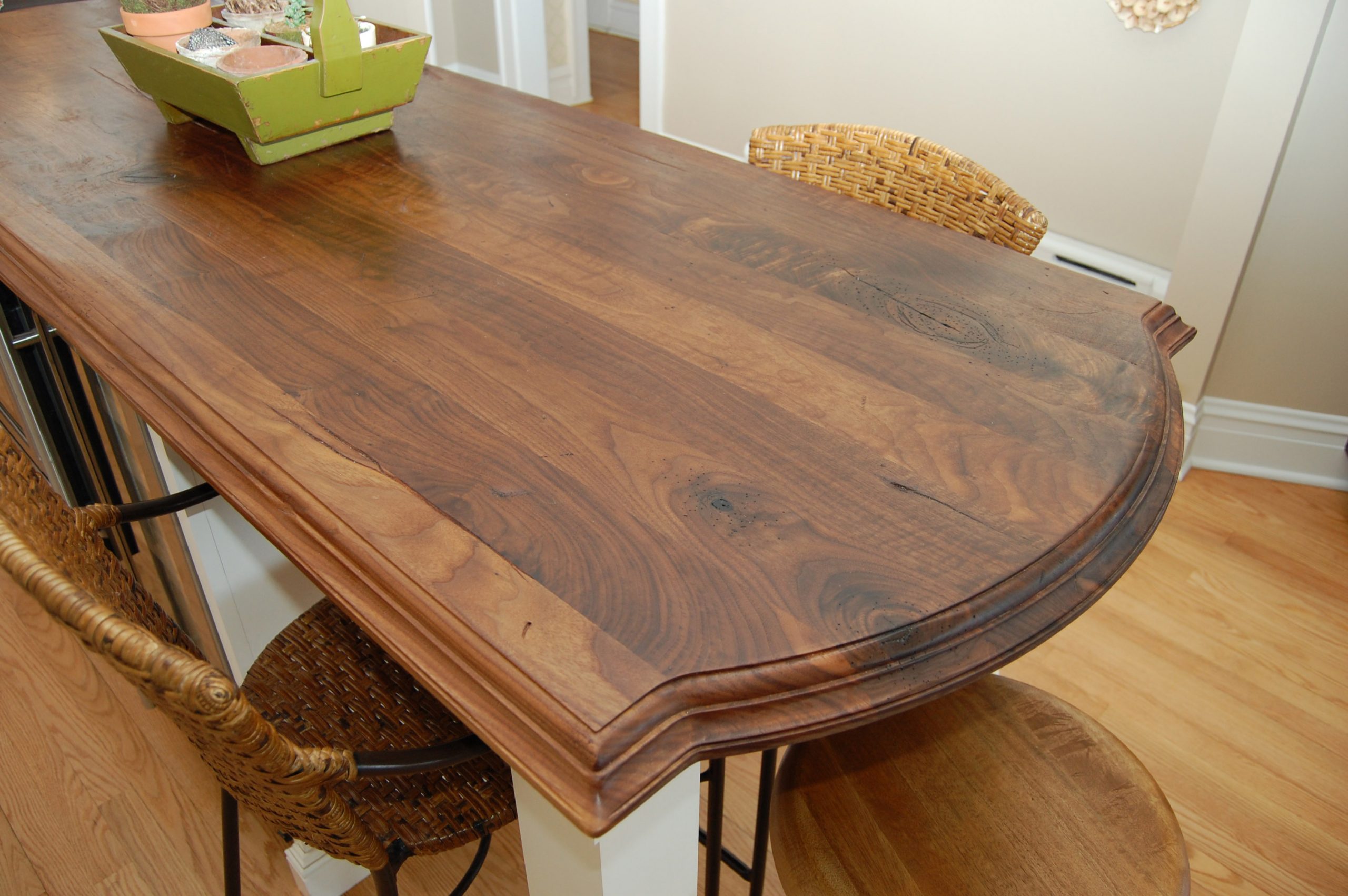 Wood kitchen island countertop