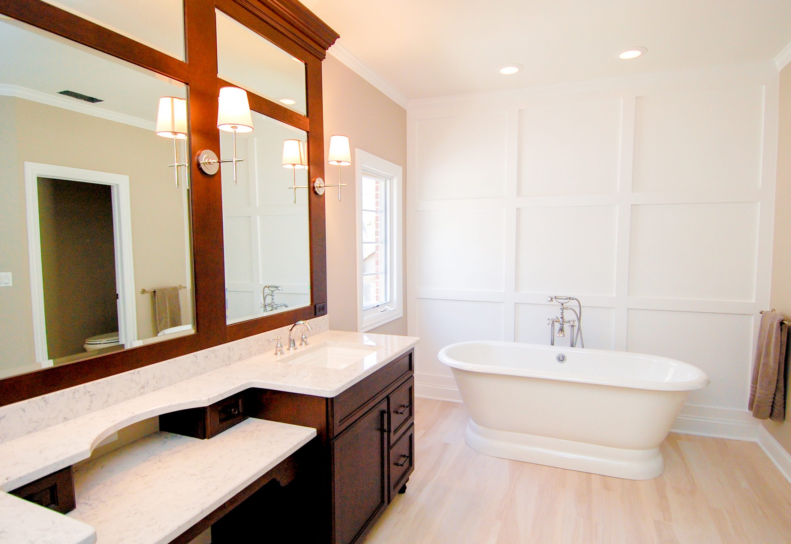 Bathroom with accent wall