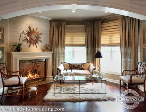 master bedroom with sitting room created by Normandy Designer Stephanie Bryant