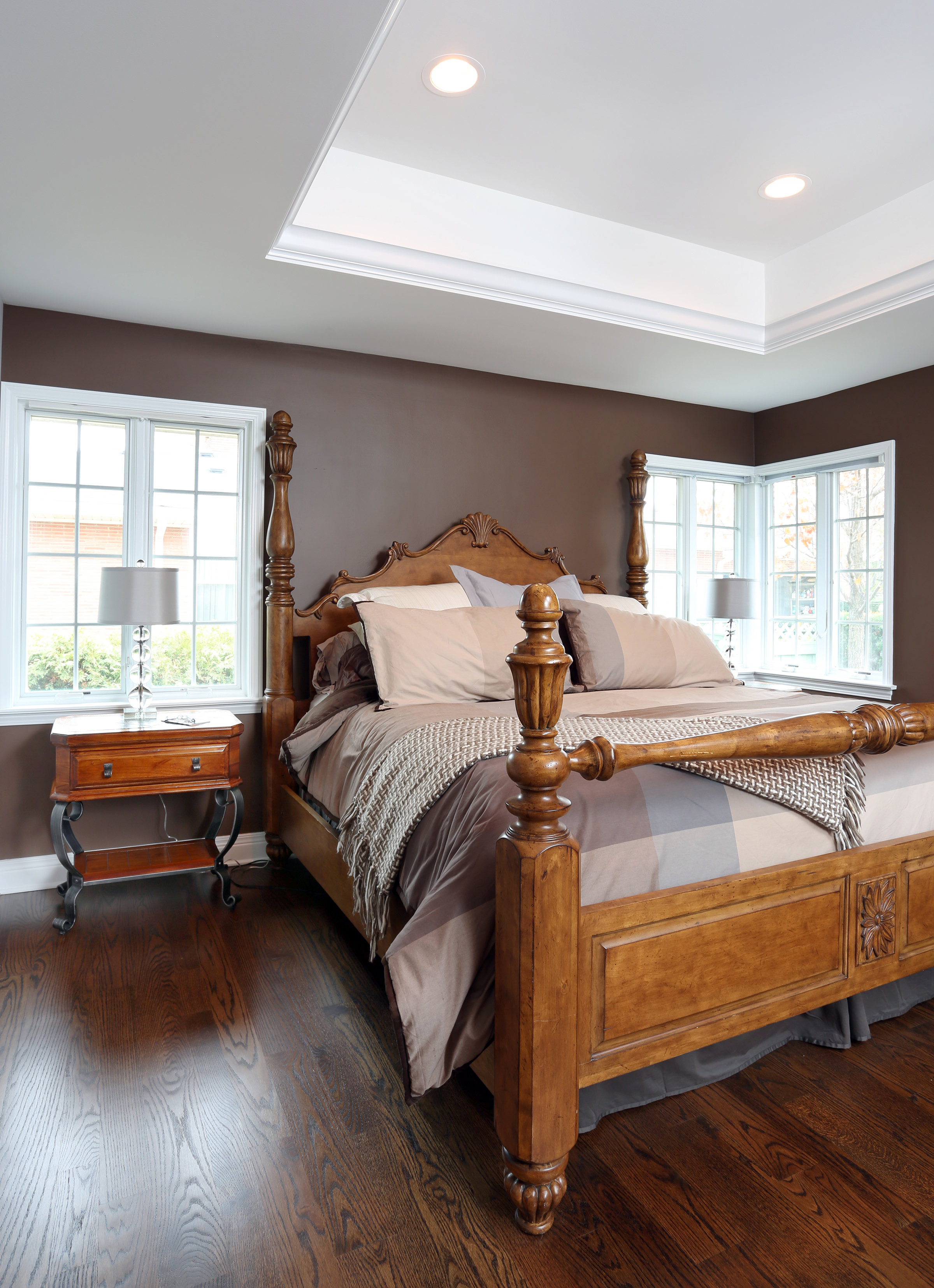 Primary bedroom in a ranch home