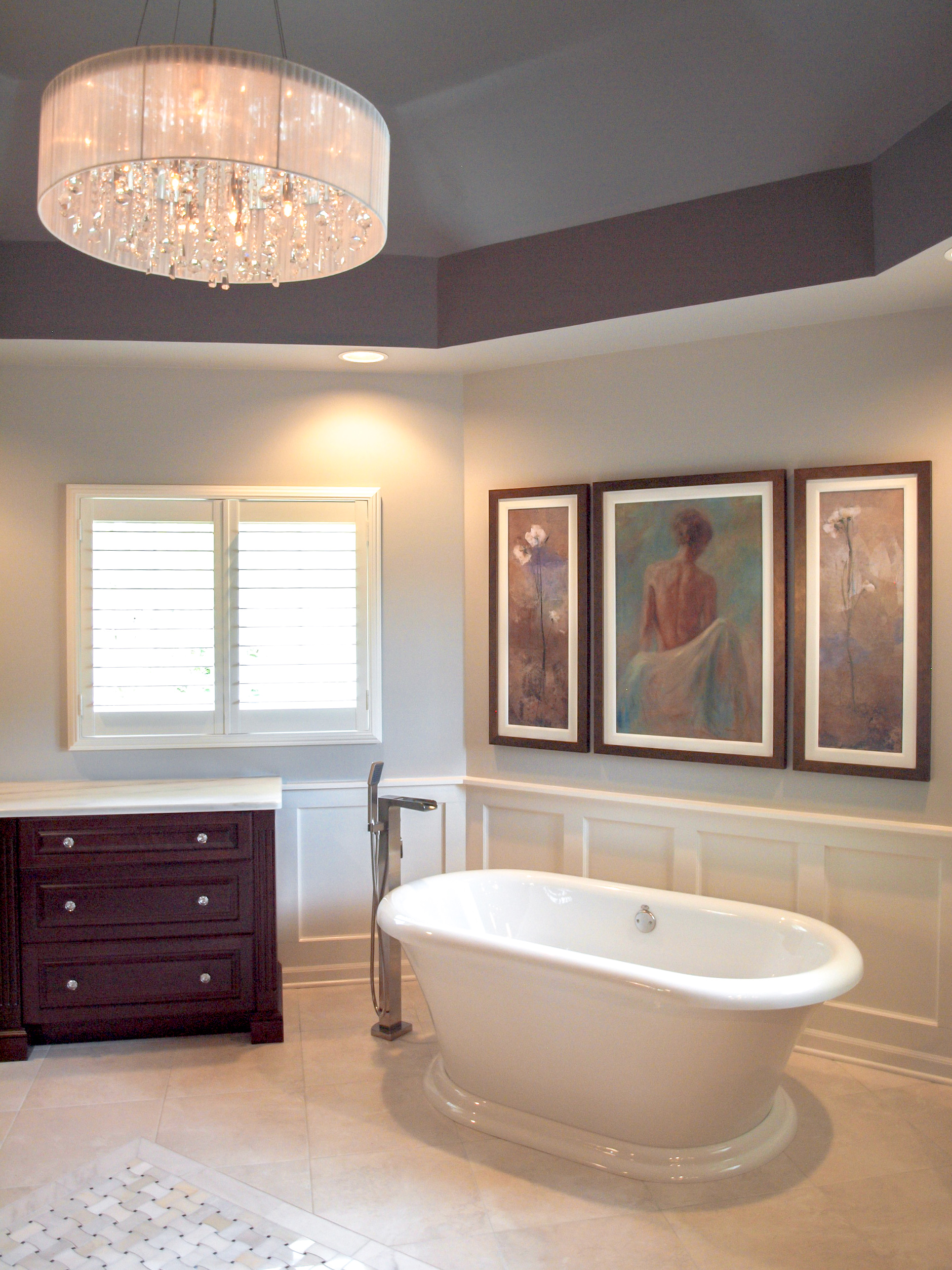 Bathroom with Wainscoting on walls