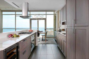 View of Lake Michigan in a Chicago Condo Kitchen REmodel