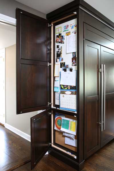 Kitchen Design, with Message Center and Landing Zone on the Side