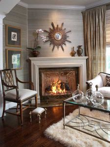 Traditional style fireplace