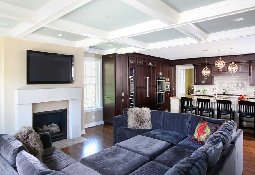 coffered ceiling kitchen