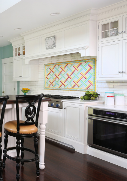 White painted kitchen cabinets