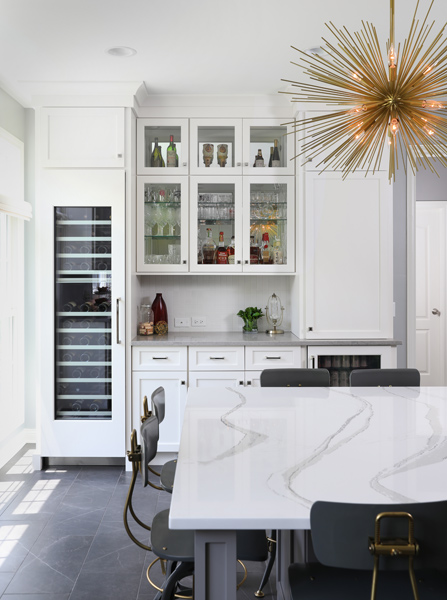 White kitchen with timeless design features