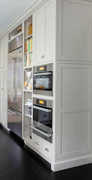 White Kitchen with warming drawers