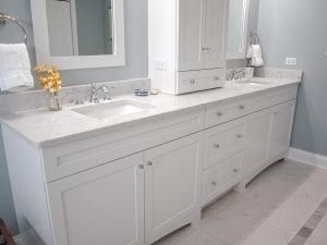 Double Sink Vanity on single wall