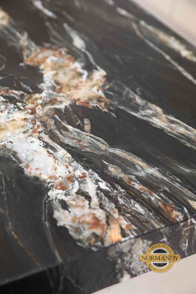 leathered countertop finish