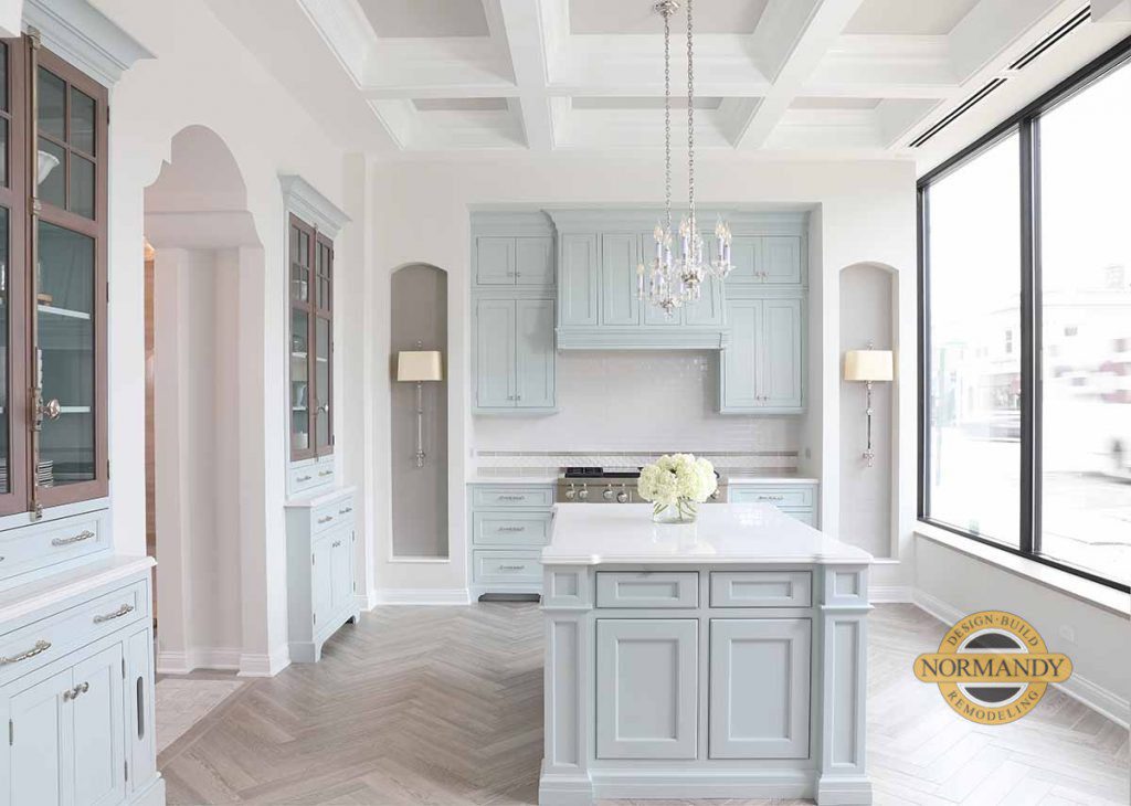 Pale blue kitchen