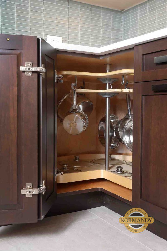 Lazy Susan kitchen cabinet storage