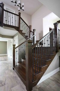 Wood and wrought iron Staircase