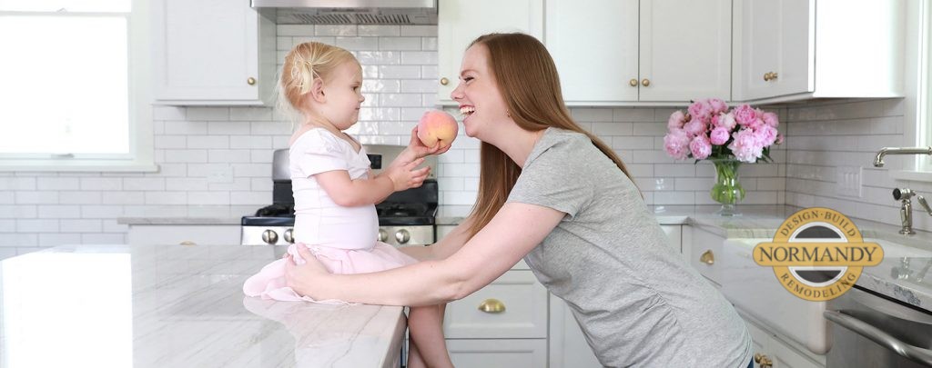 customer and her daughter in their oak park kitchen