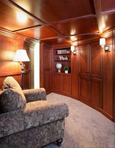 humidor or cigar paneled room in basement