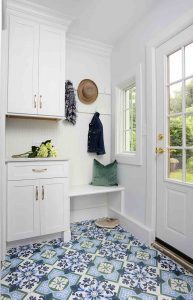 Mudroom off kitchen for entryway