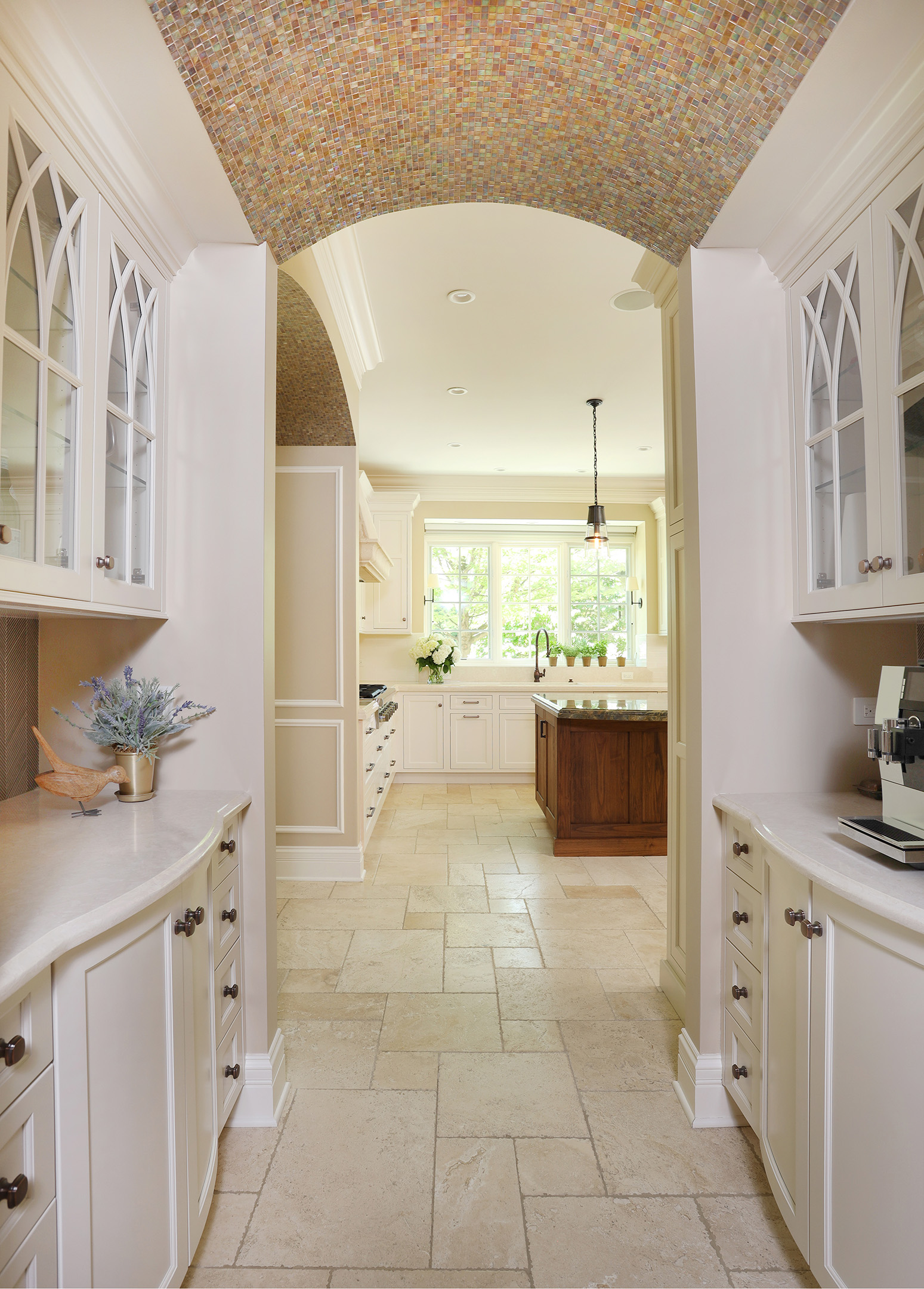 Traditional kitchen with butler pantry