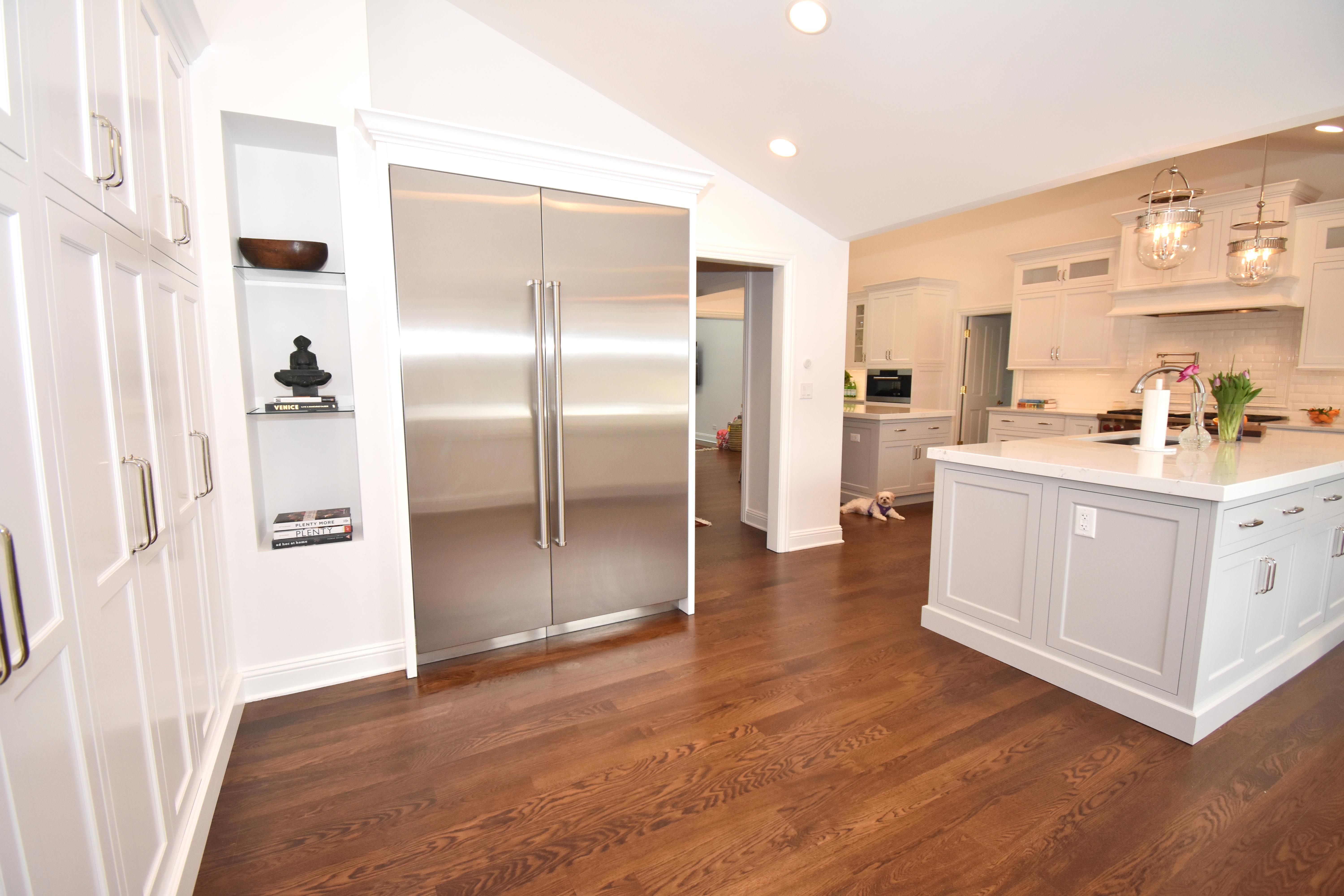 Large white painted kitchen