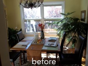 dining area before kitchen remodel