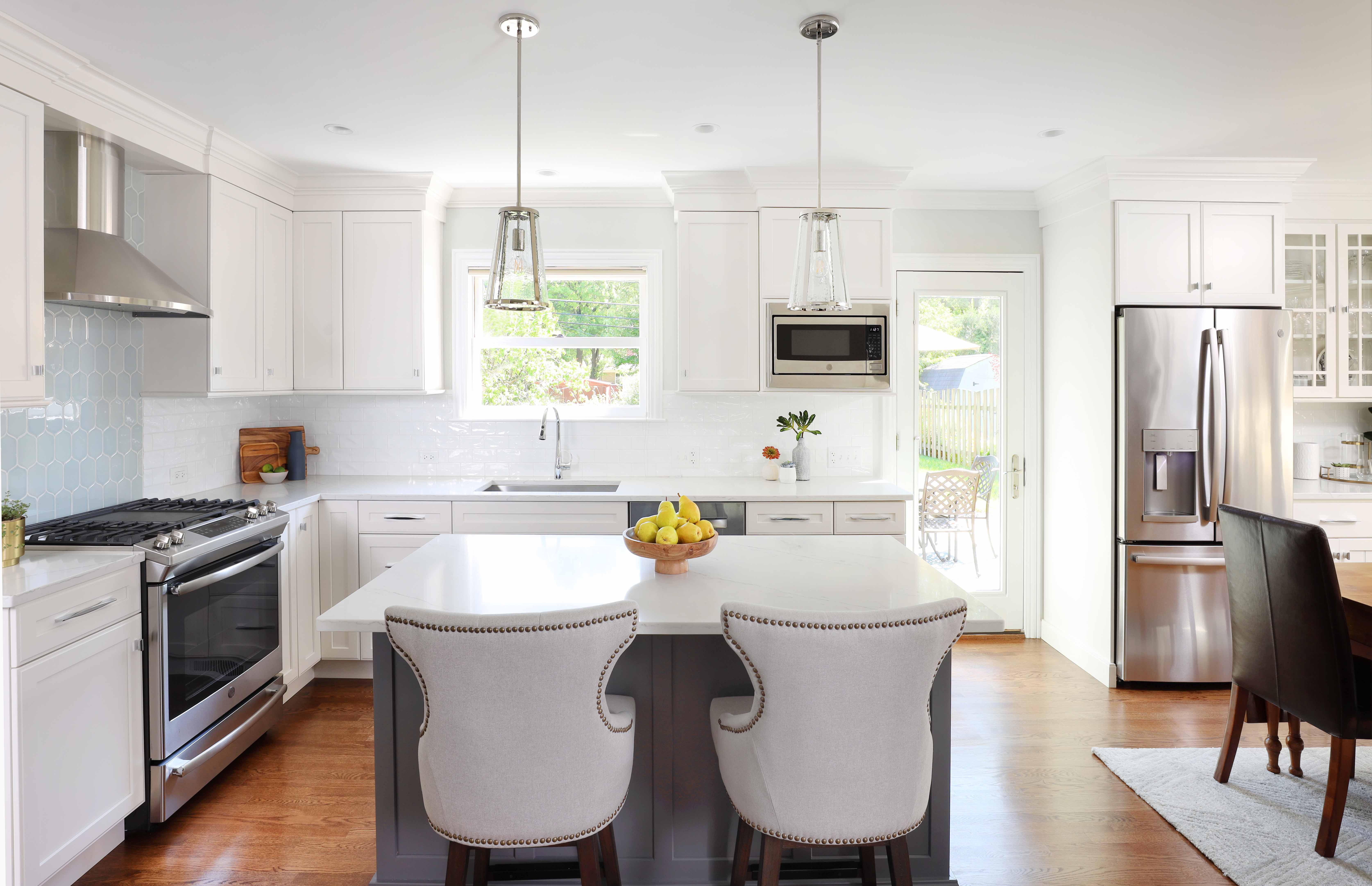 Open concept kitchen layout