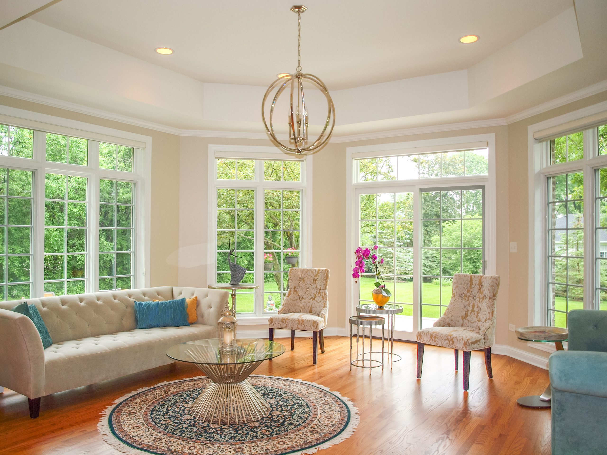 Interior photo of sunroom addition