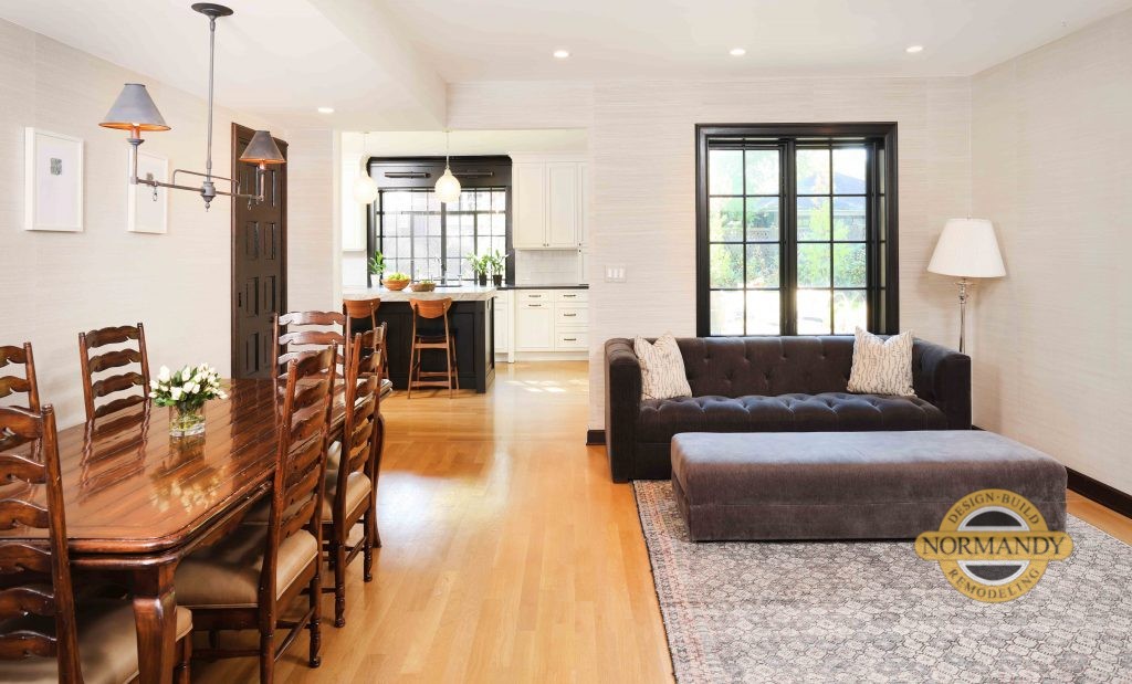 Combination family and dining room that adjoins the kitchen