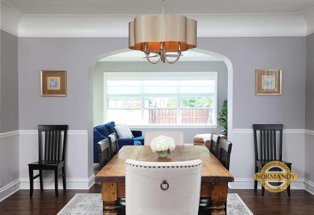 Archway connecting the dining room with new addition