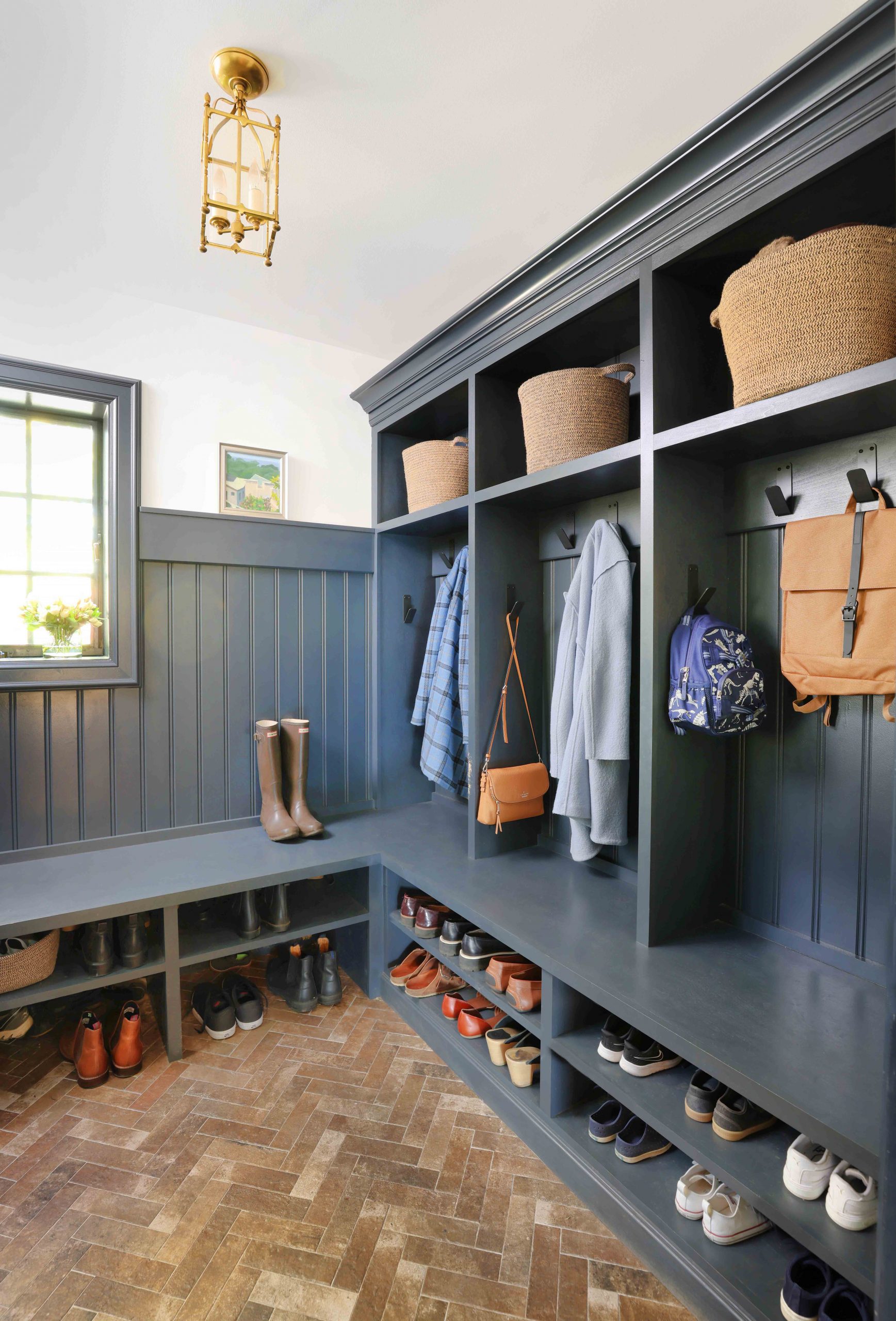 Once in a Blue Mudroom: Adding Color in Small Spaces