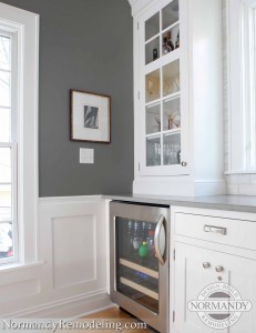 beverage center in kitchen created by Normandy Designer Stephanie Bryant