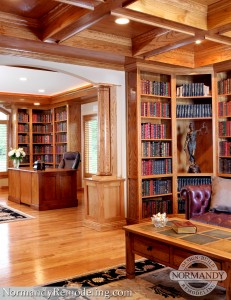 Wood built in shelving