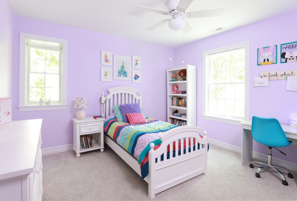 New girl's bedroom due to a home addition