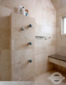 luxury shower ideas created by Normandy Designer Vince Weber