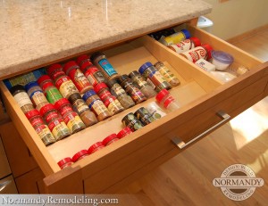 kitchen cabinet spice storage drawer