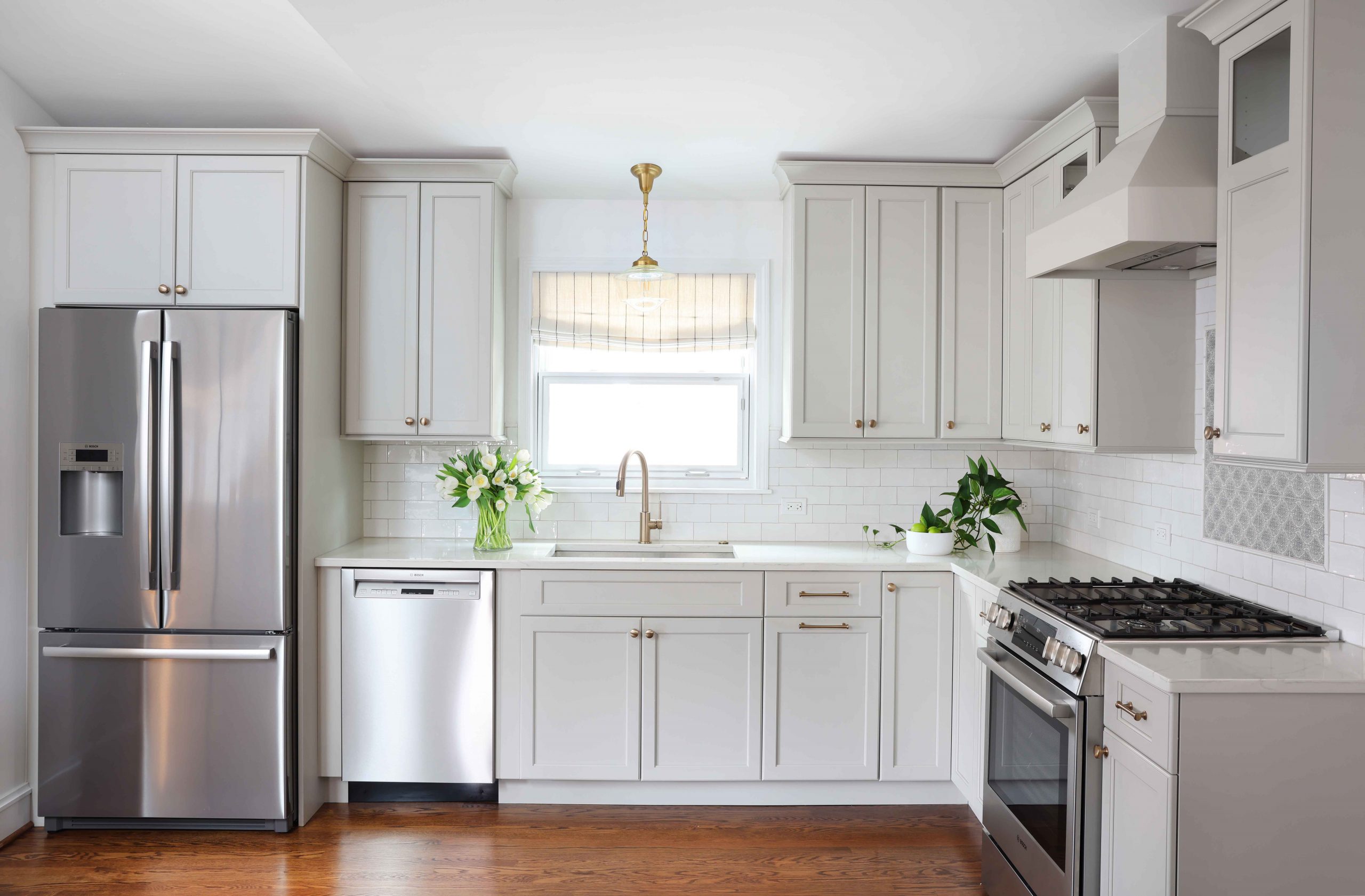 Soft gray kitchen