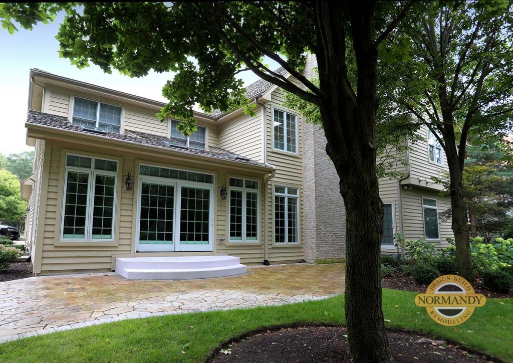 Beautiful use of windows and doors on addition for access to outdoor living space.