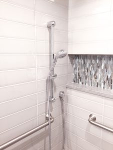 shower with grab bars