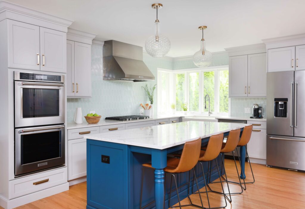 Light Gray Kitchen with Shades of Blue - Normandy Remodeling