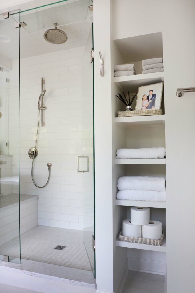 Expand Bathroom Storage Possibilities With Open Shelving