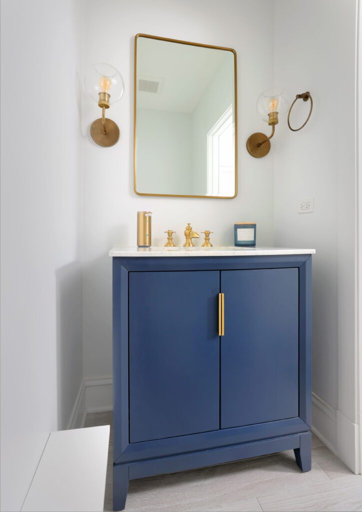 Painted vanities are one of the top 2023 bathroom remodeling trends