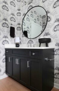 Black bathroom vanity