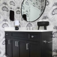 Black bathroom vanity