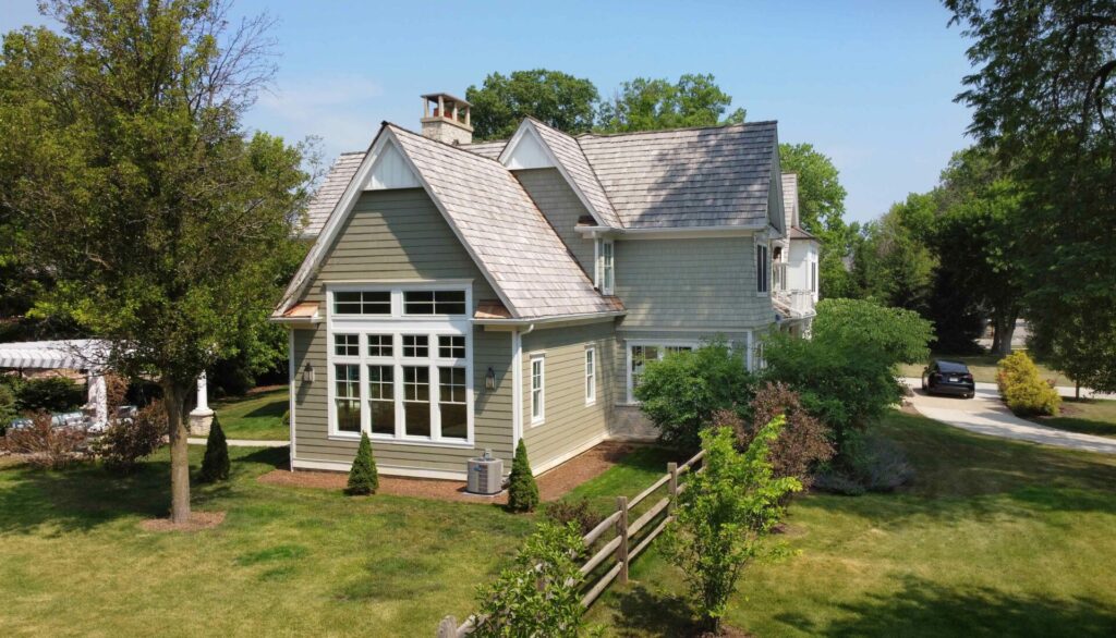 home addition with peaked roof