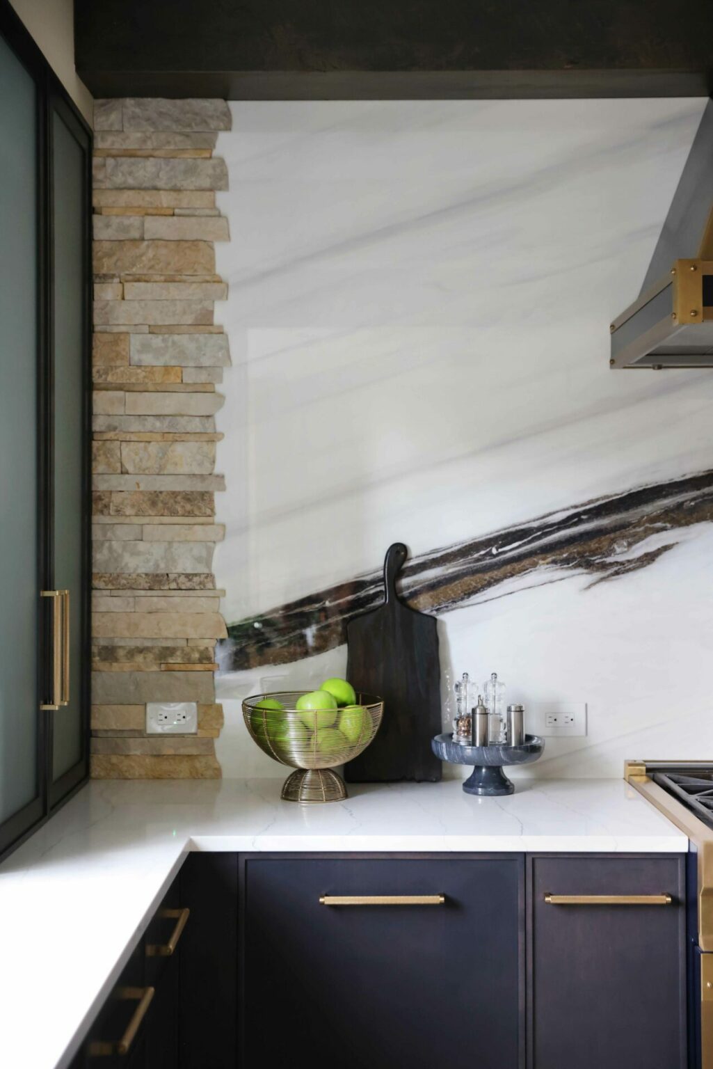 Black Kitchen with Gold Accents is all about Drama - Normandy Remodeling