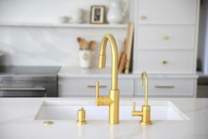 gold kitchen faucet