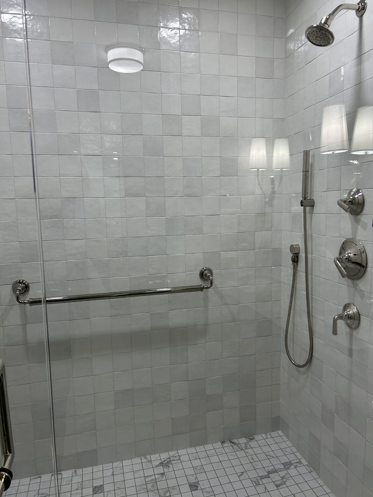 Zellige tile in shower